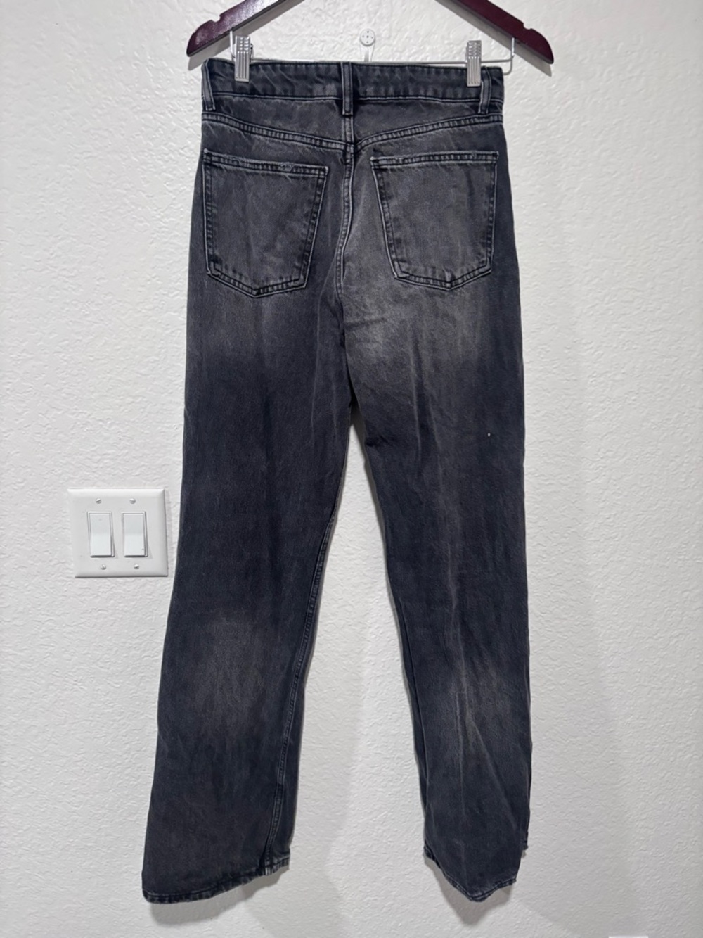 Zara Black High Rise Wide Leg Jeans Size 4 - Picture 5 of 7